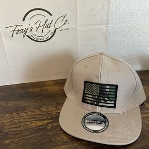 Brand New Just Made.American Flag Tan Snapback Cap BRAND NEW. Just made.